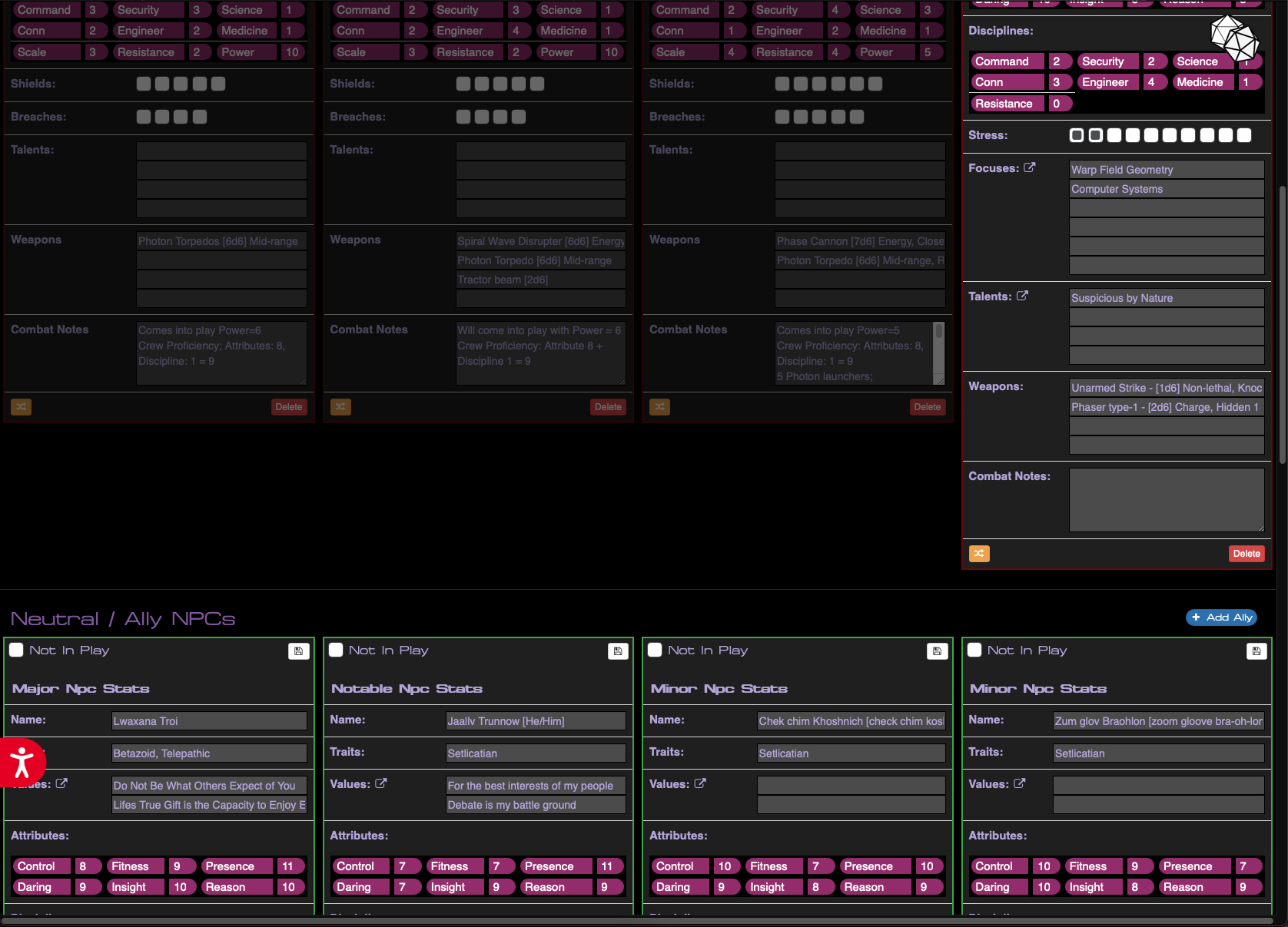 image: NPC Dashboard screenshot